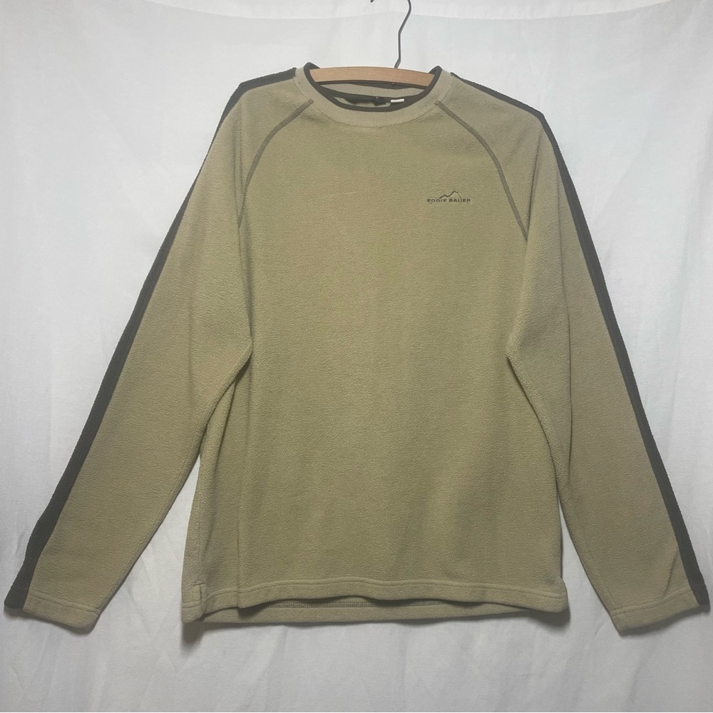 Eddie Bauer Mens Medium Green Pullover Long Sleeve Casual